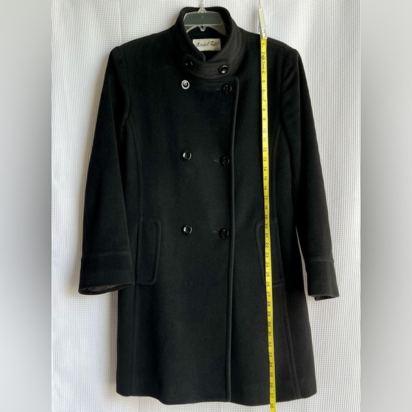 Marshall Field’s / Mid Length, Black Wool Coat / Size 16 - Picture 4 of 8